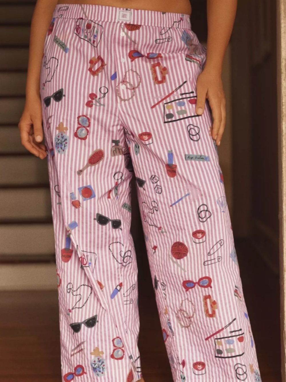 Anthropologie LyreBird Phthalo Ruth Print Wren Boxer Pants Size Petite Large